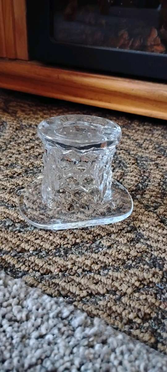 Vintage crystal glasses sugar bowl  toothpick holder