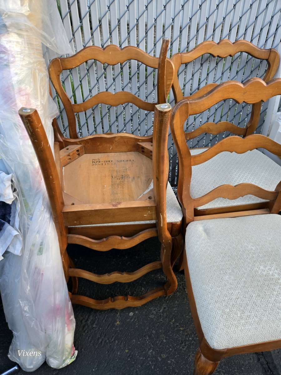 Vintage French provincial ladder chairs