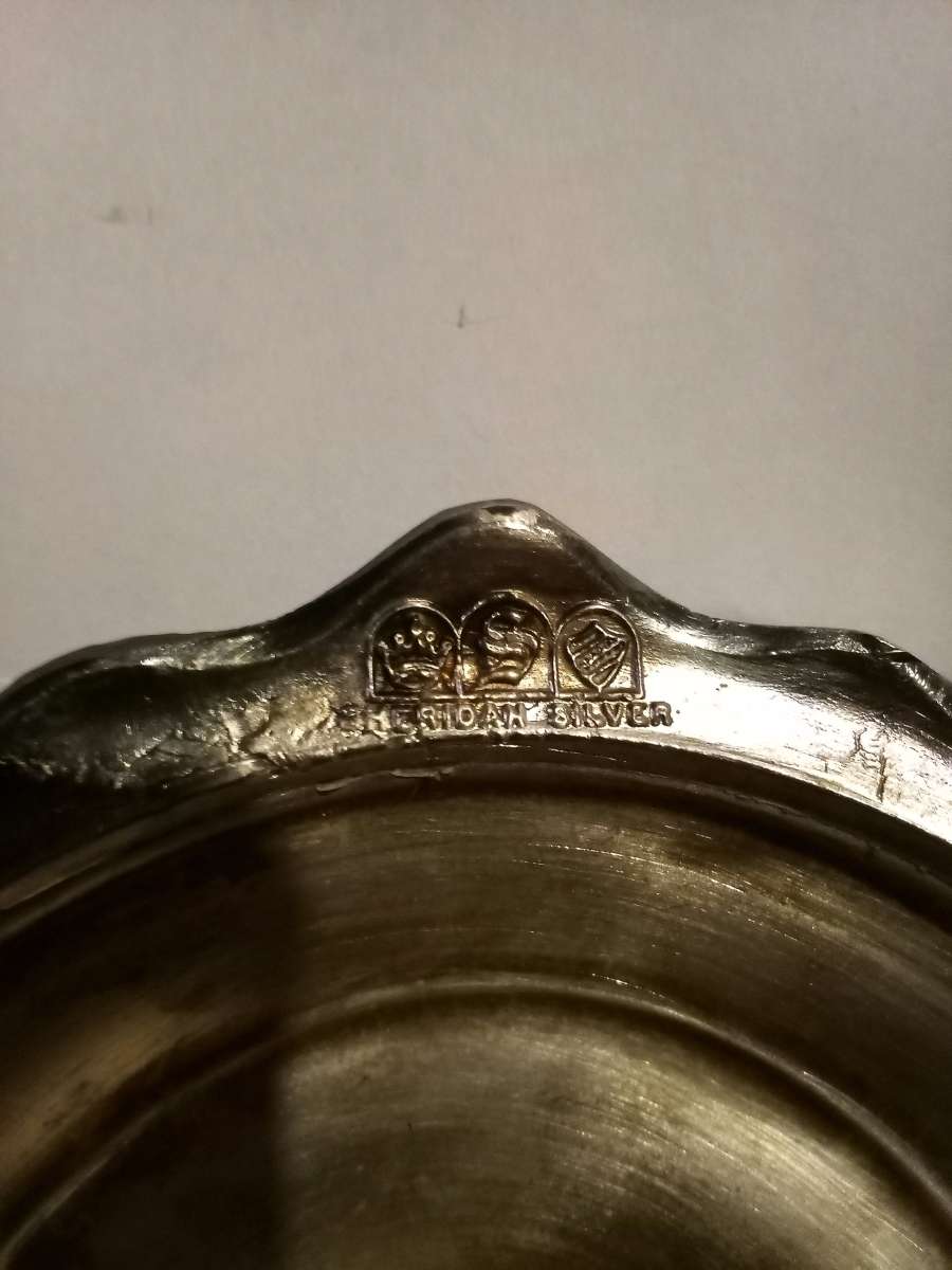 antique silver candle holder