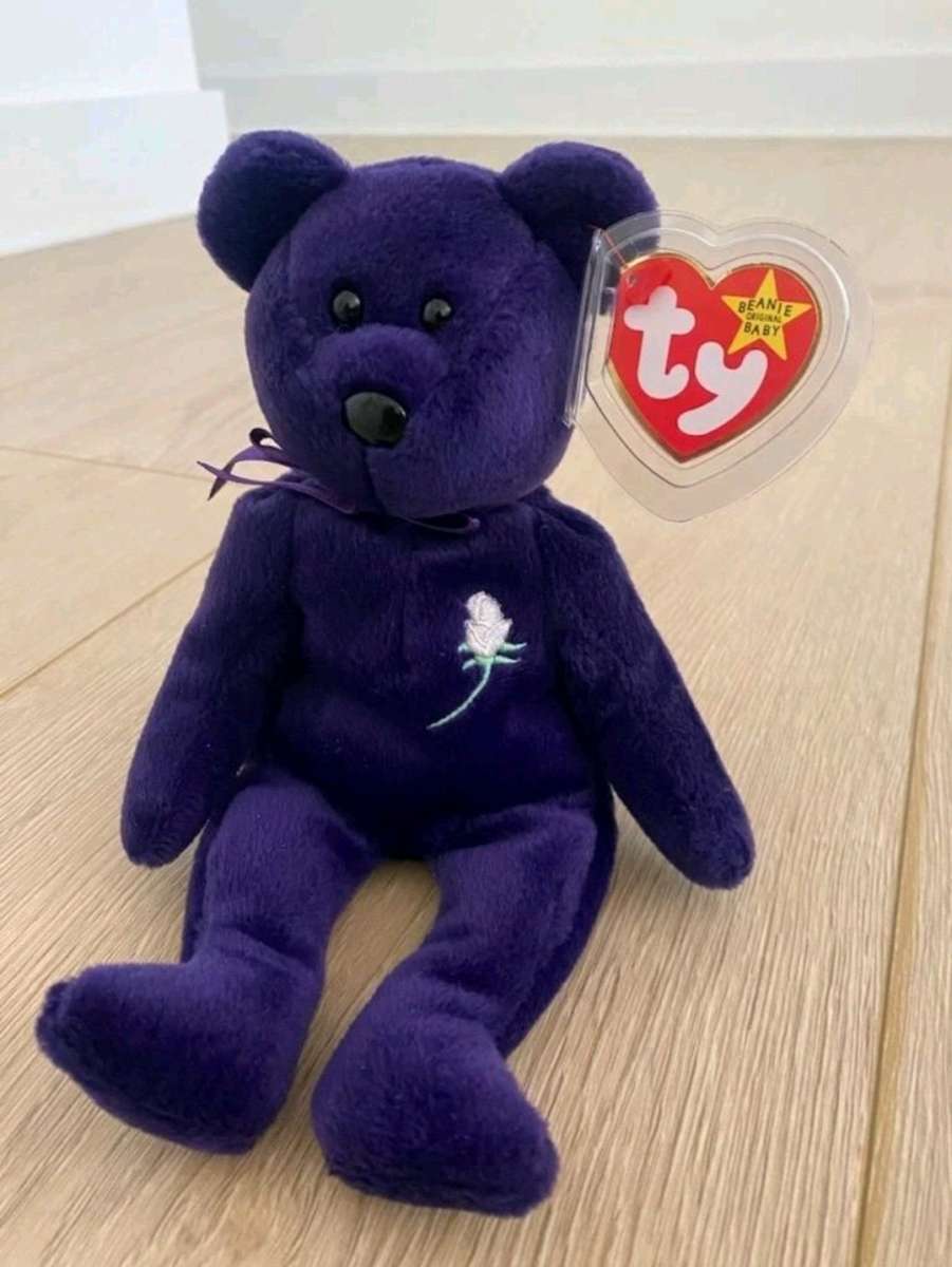 RARE Princess Diana Beanie Baby handmade in Indonesia