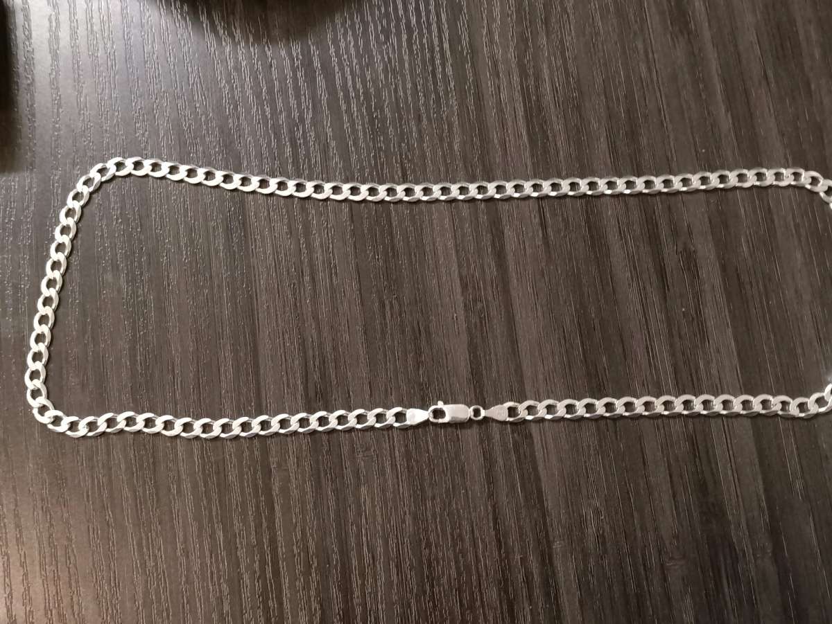 unisex Sterling Silver Chain