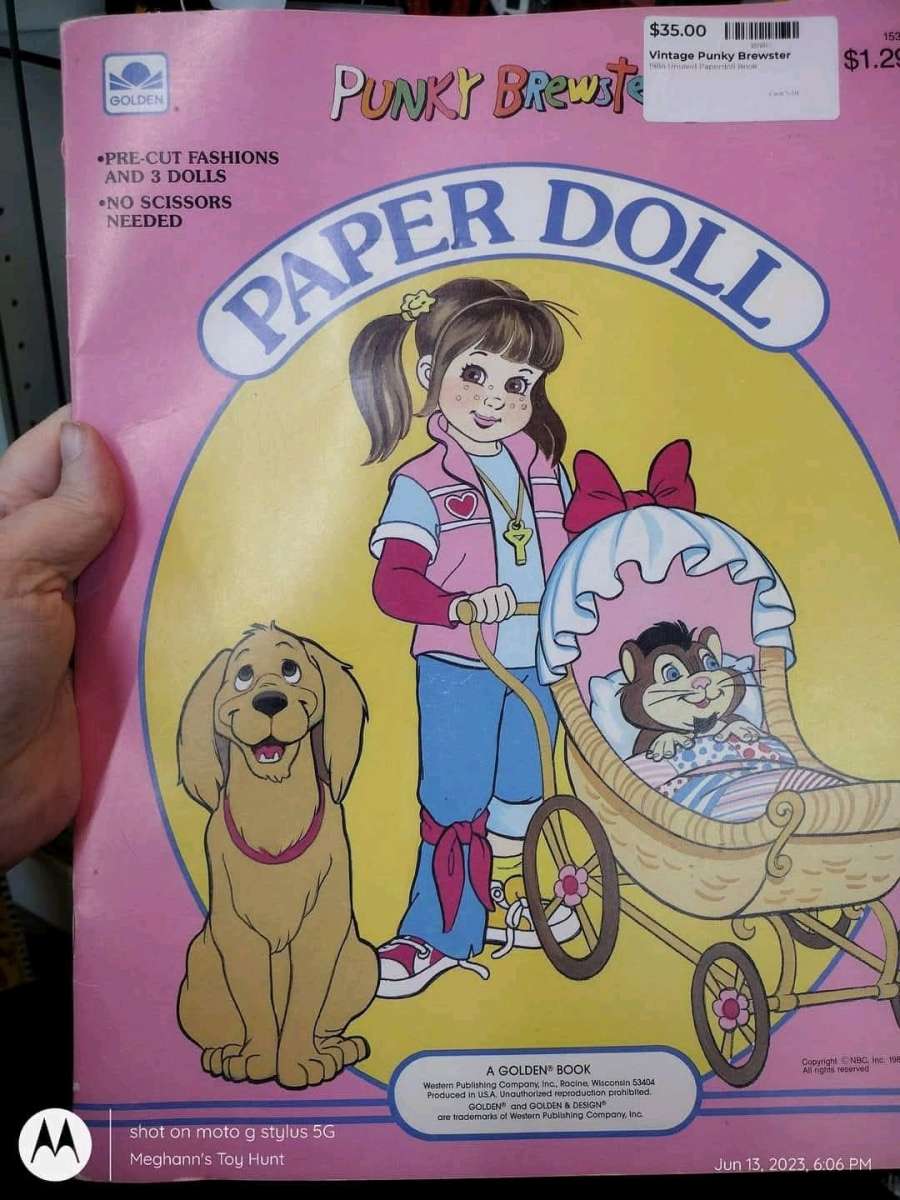 Vtg Unused Punky Brewster Paperdoll Book