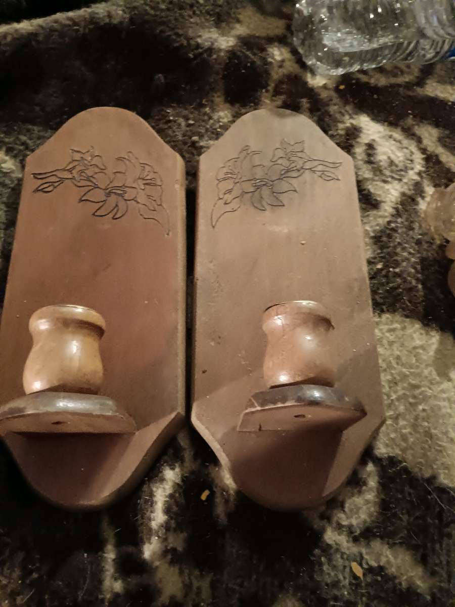 vintage wooden wall sconce