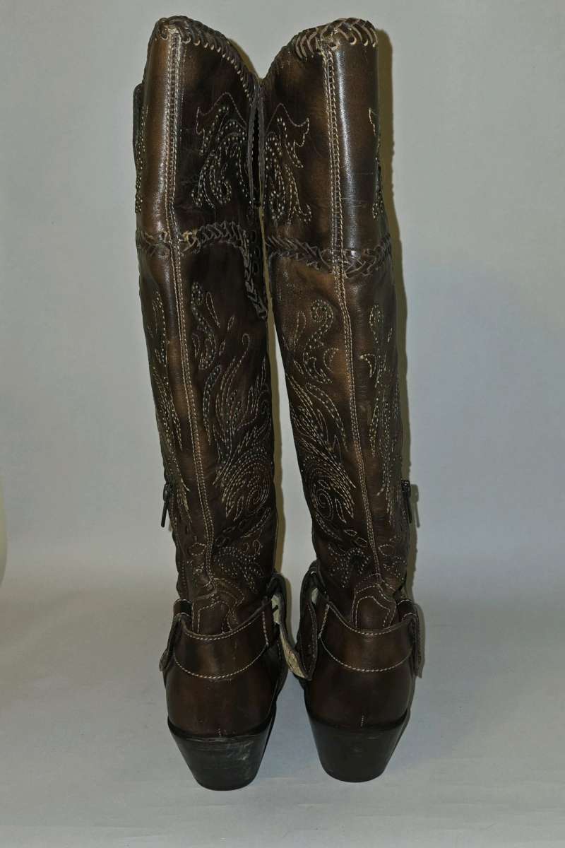 Corral Womens Genuine Leather Boots Size 10 G1116 16 in tall