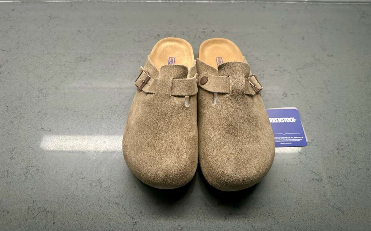 Birkenstock Womens Boston Clogs Taupe Narrow Size 38