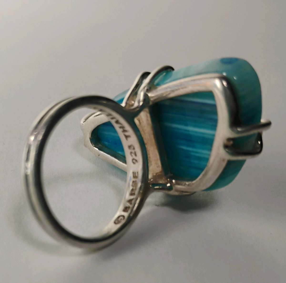 sterling silver agate ring size 6