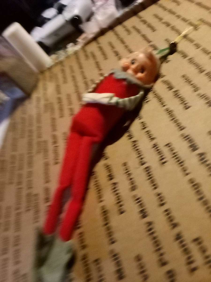 antique Japanese Christmas elf ornament