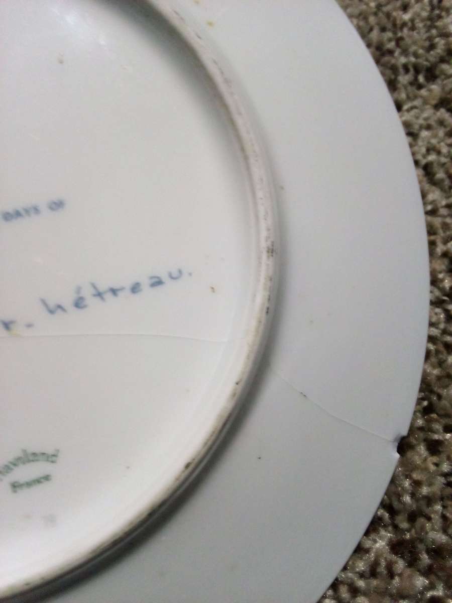 noel 1978 Havilland linoge plate