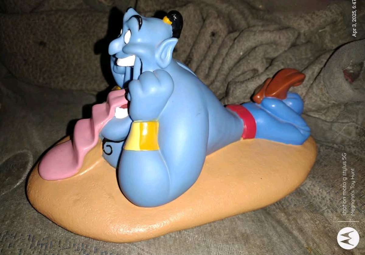 Vtg Disney Aladdin Genie Coin Bank