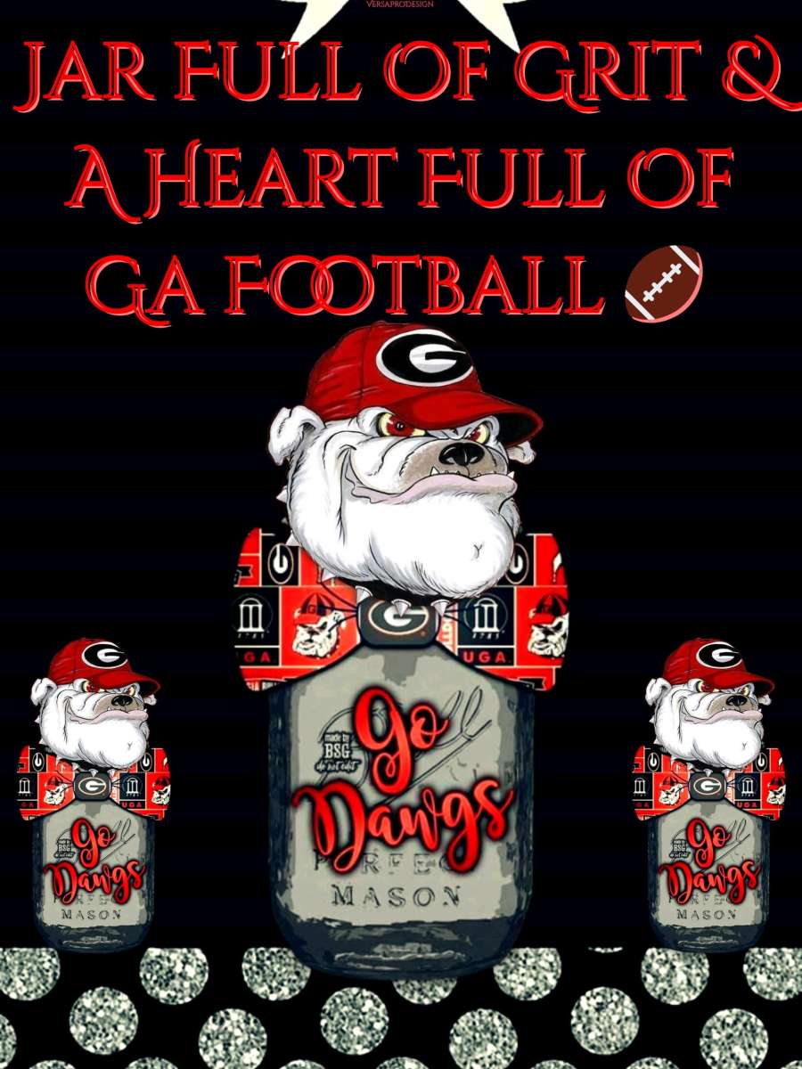 Ga Bulldog Quotes and Riddled Art In A Frame