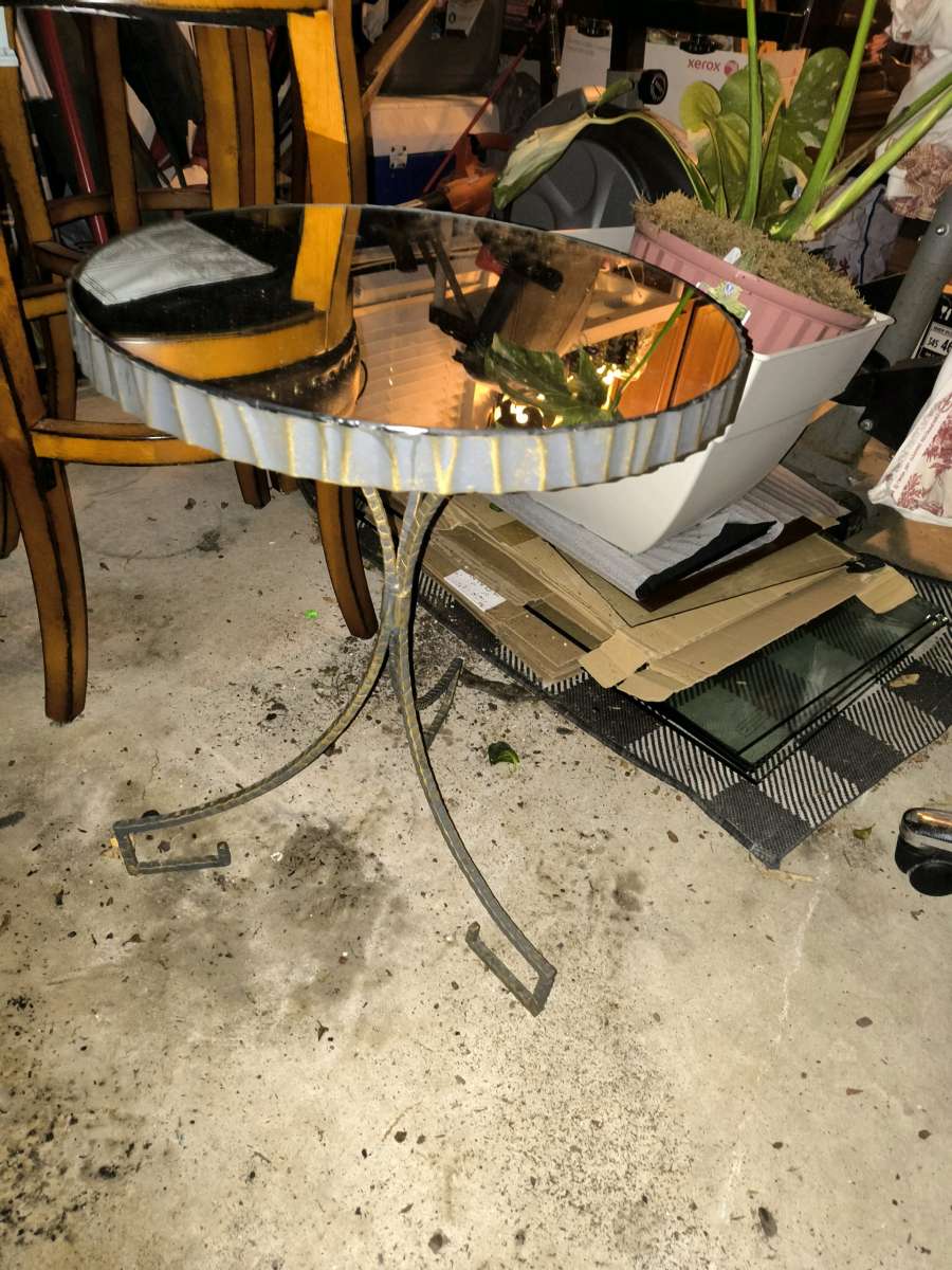 2 side tables mirror top