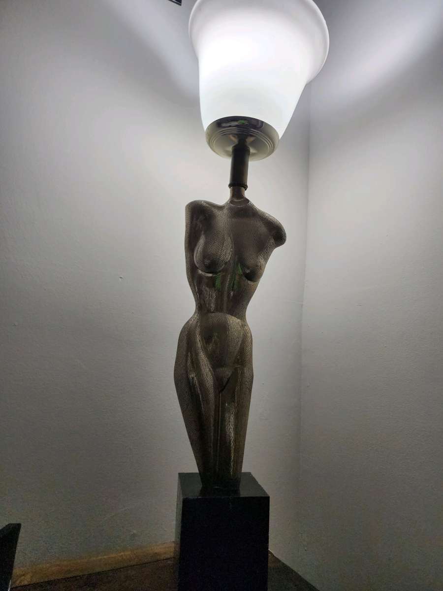 Yasha Heifetz figural art deco lamp