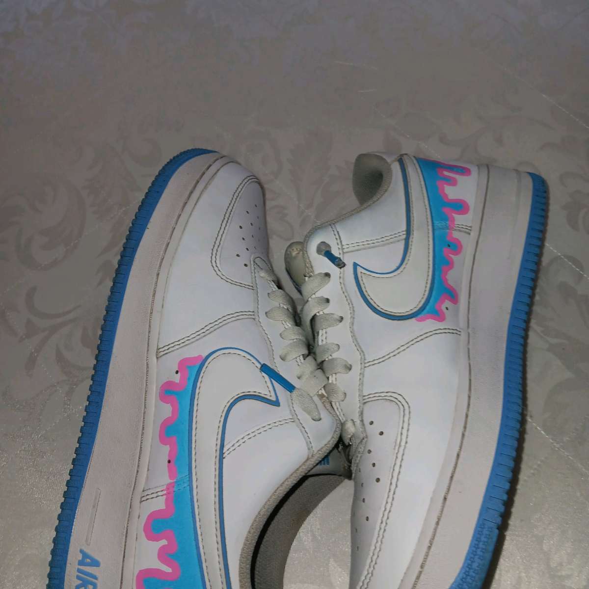 White Air Forces Custom Painted