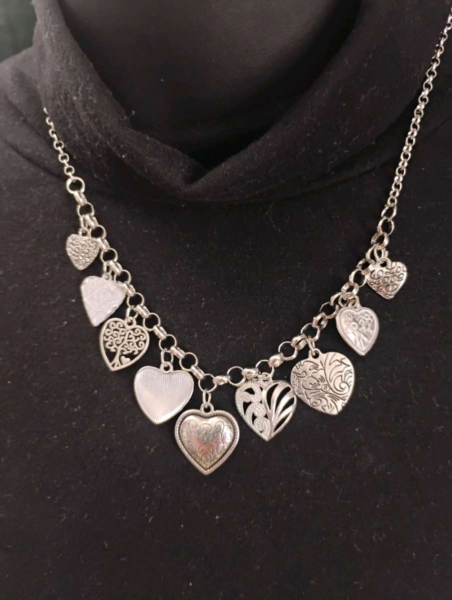 Adorable multiple heart charms Necklace  set