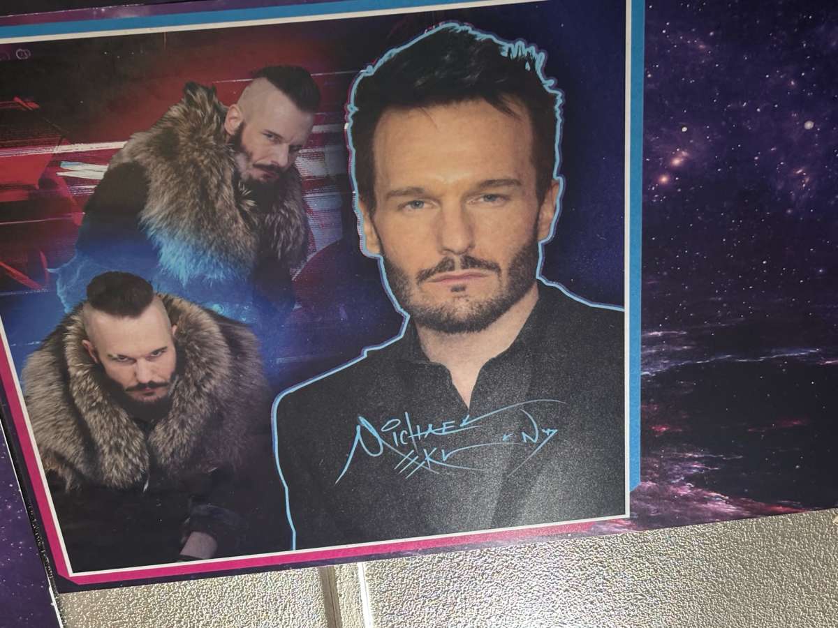 These are big panels signed by the actress or voice actor