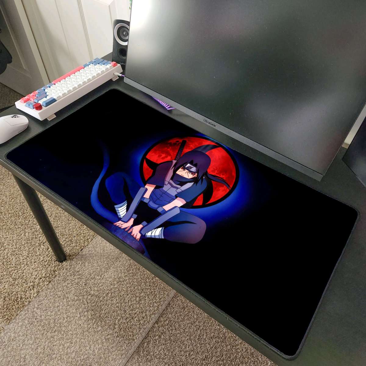 Itachi Uchiha from Naruto Anime Desk Mat Mousepad 32 x 16
