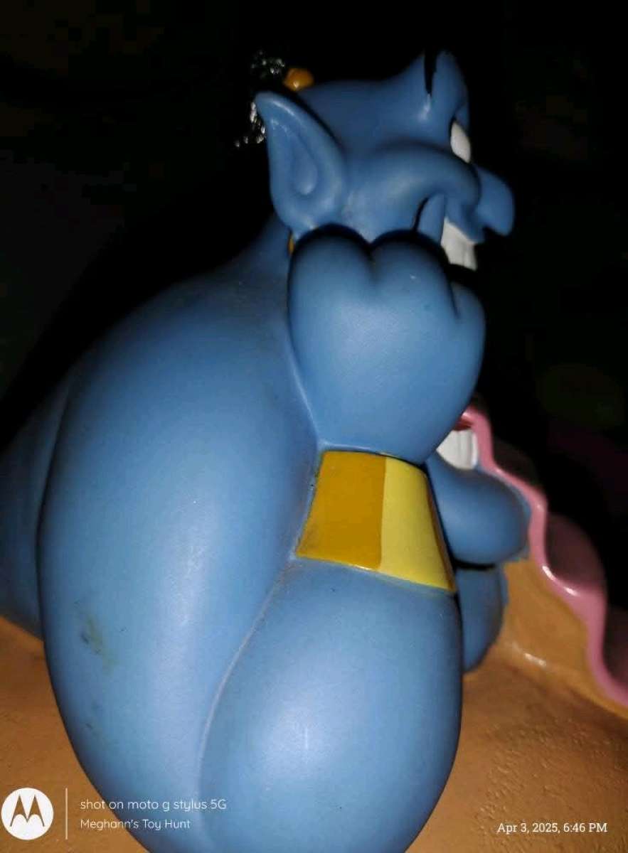 Vtg Disney Aladdin Genie Coin Bank
