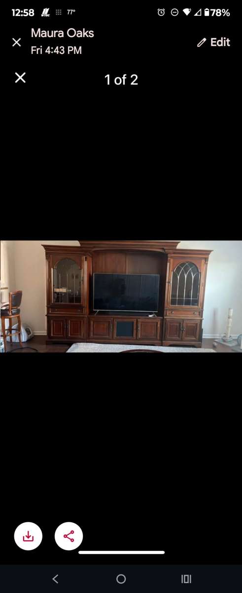 beautiful cherry entertainment center