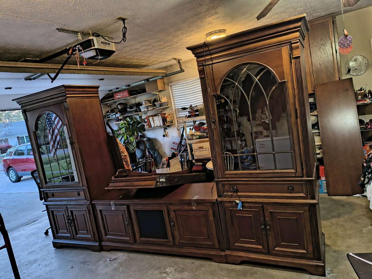 beautiful cherry entertainment center