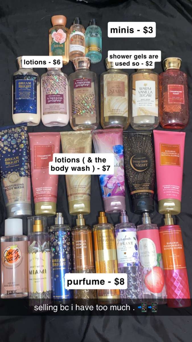 bath and body works purfume and lotion