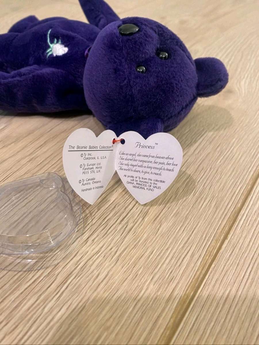 RARE Princess Diana Beanie Baby handmade in Indonesia