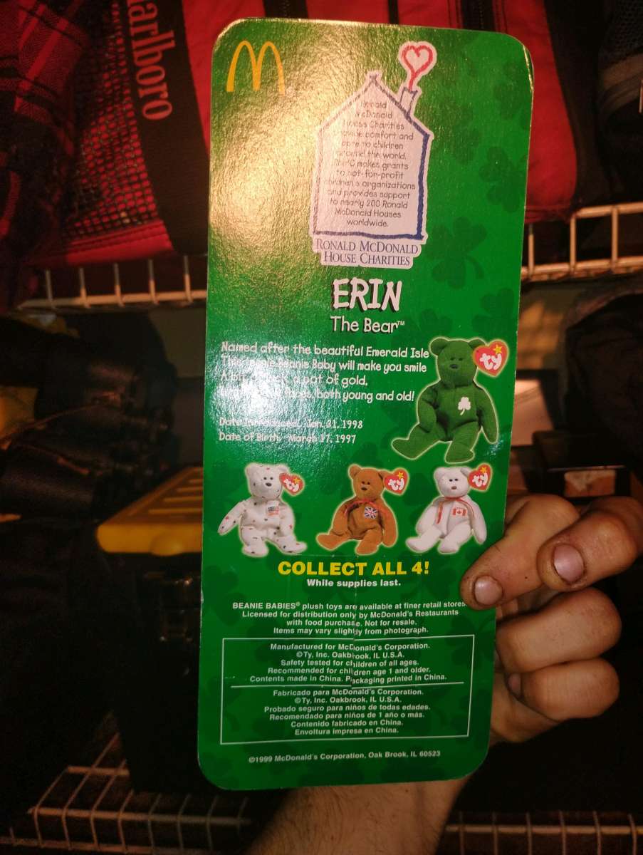 erin the bear McDonalds unopened