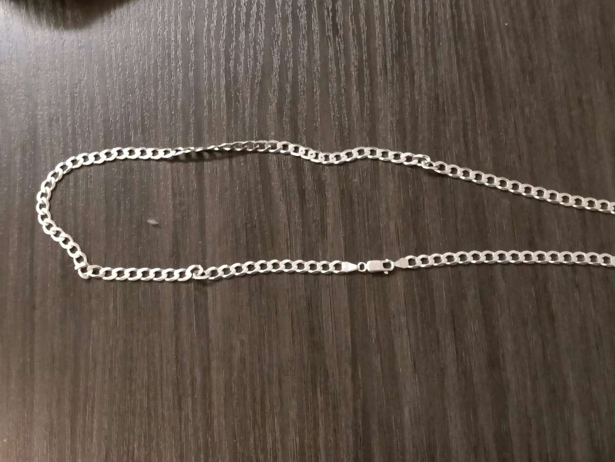 unisex Sterling Silver Chain