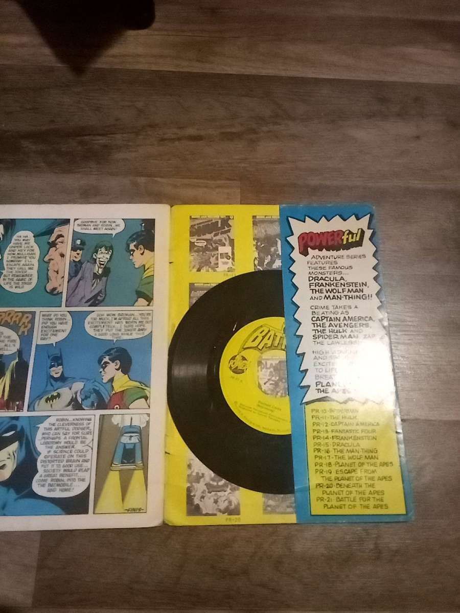 Batman comic book with record 1973