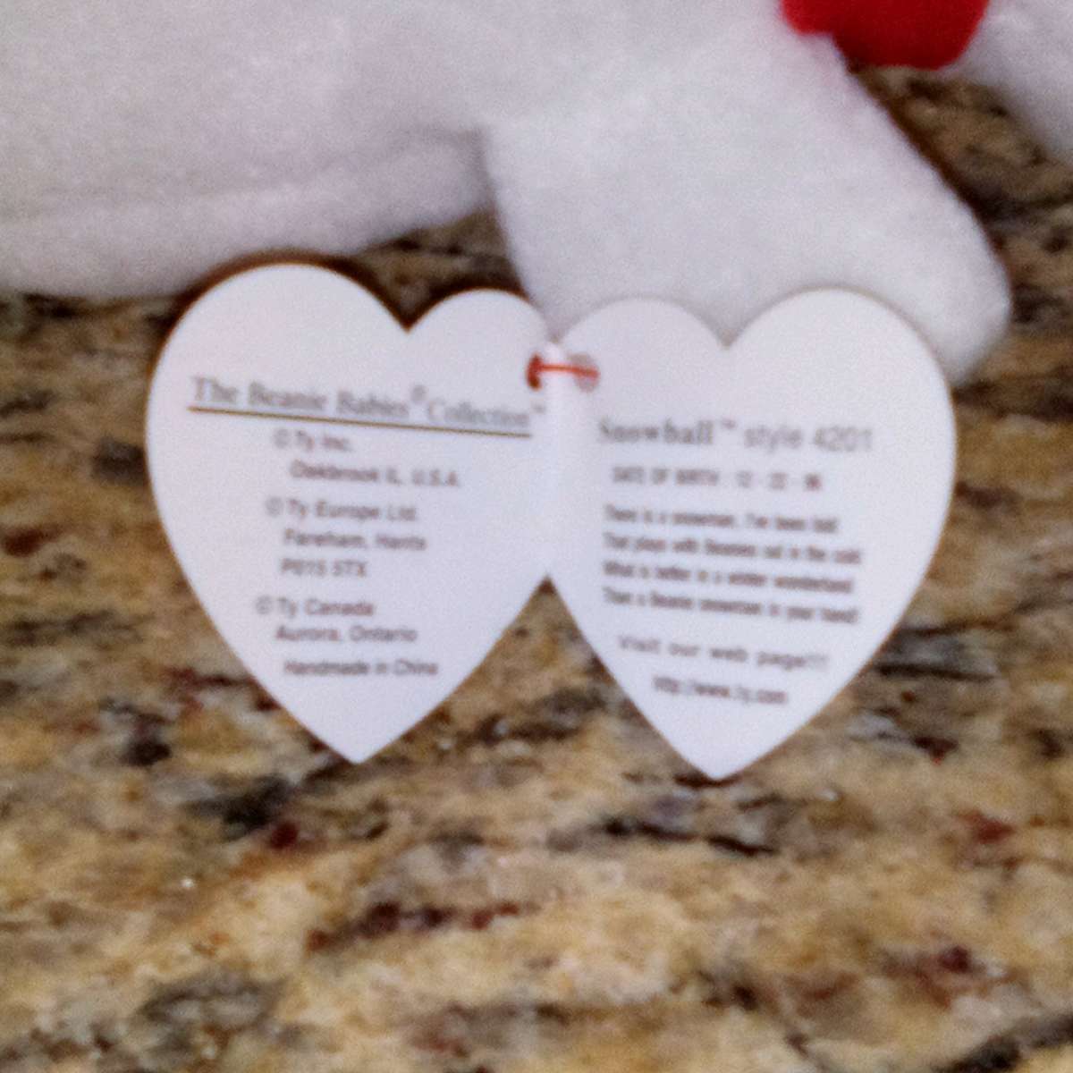 ty SNOWBALL Rare Limited edition beenie baby