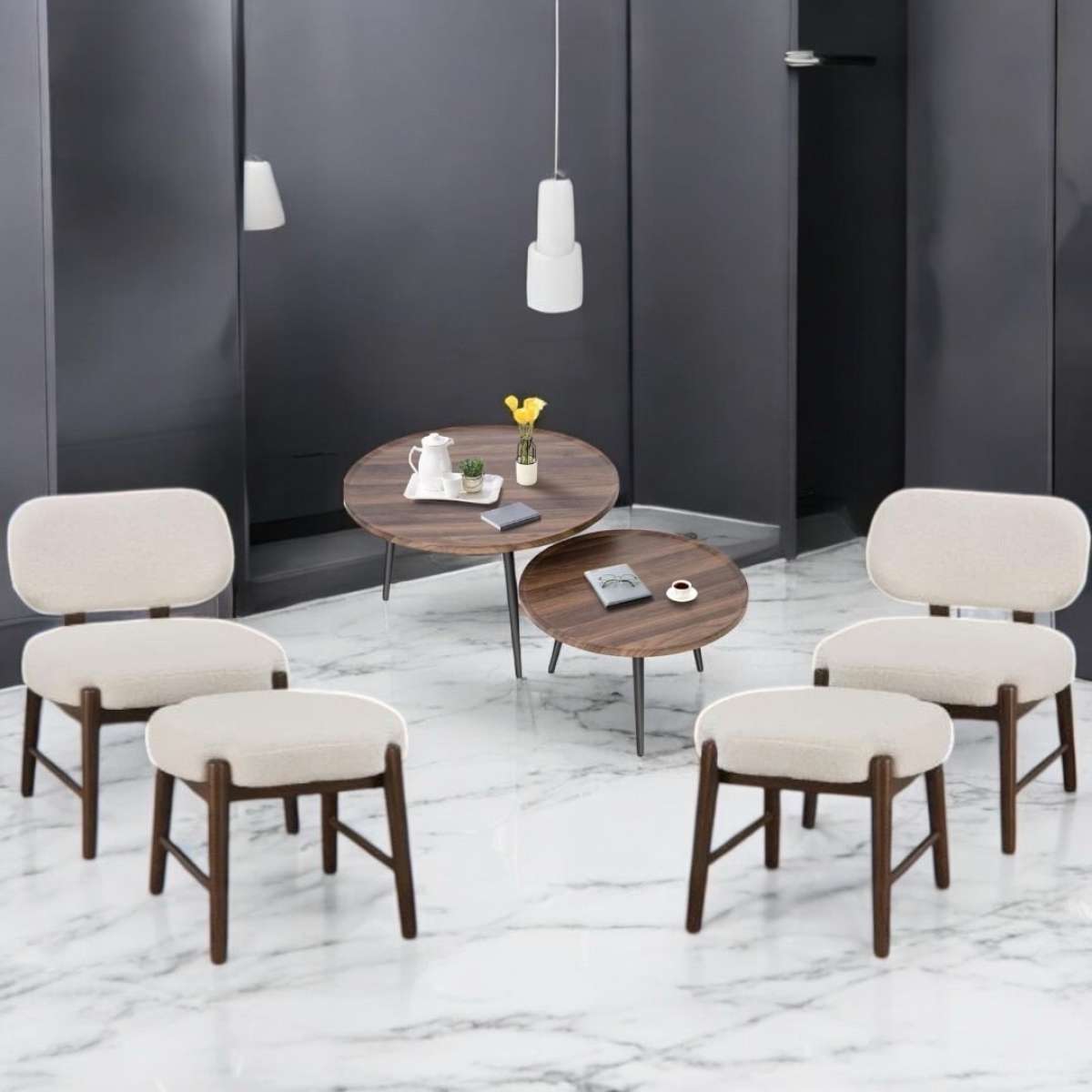 Brand New Never open box Wooden chairs Comfortable round