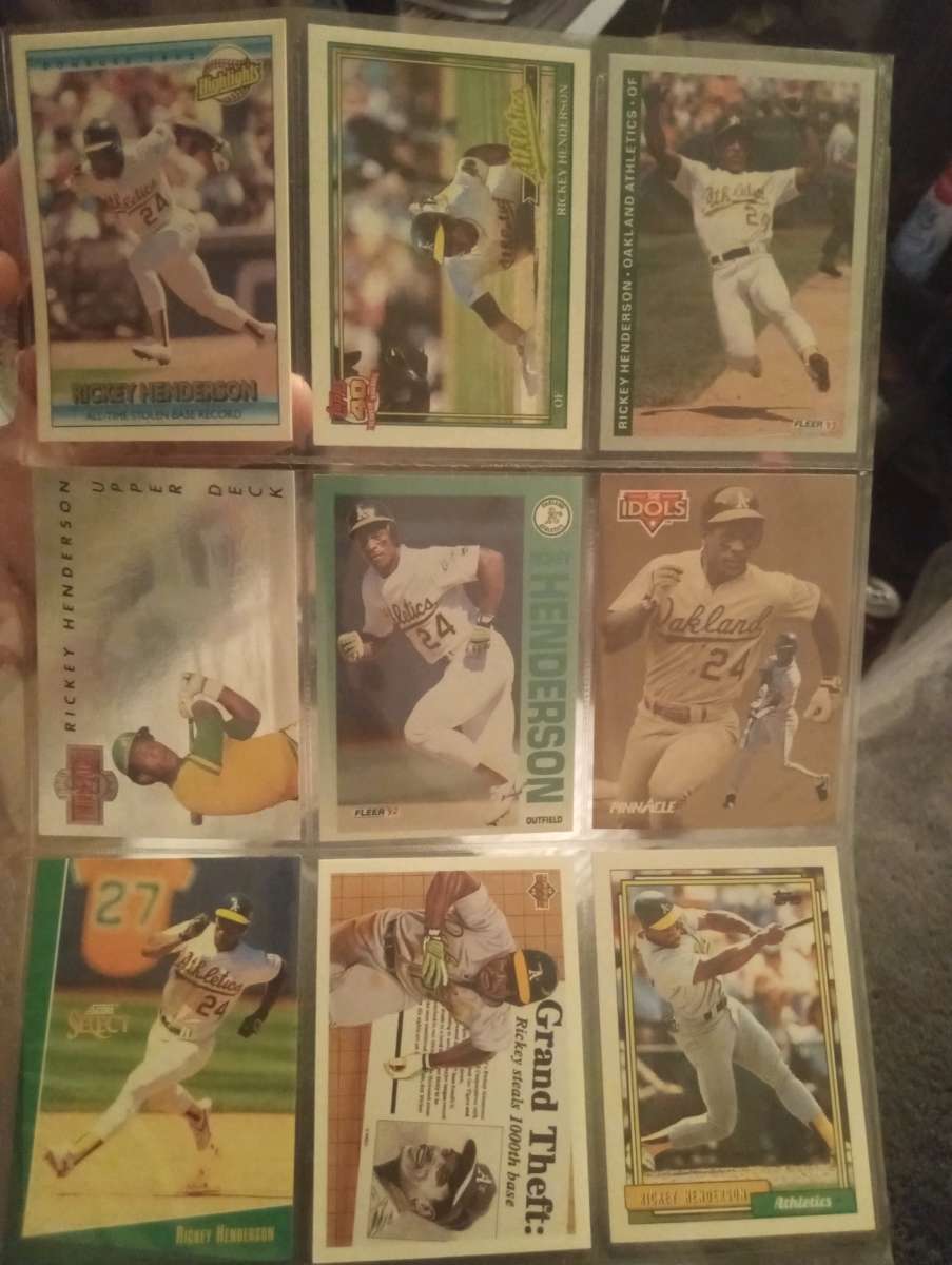 sheets of sports cards