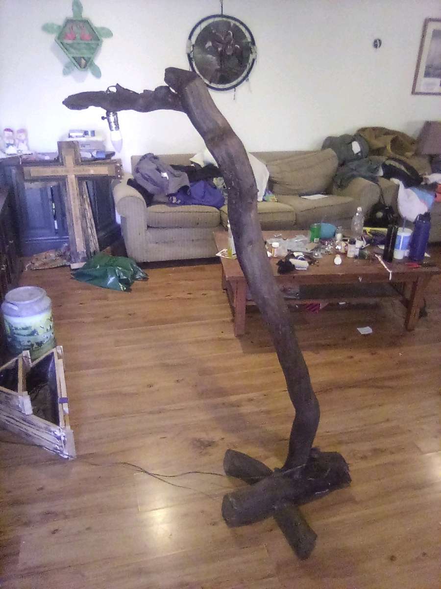 custom driftwood floor lamp