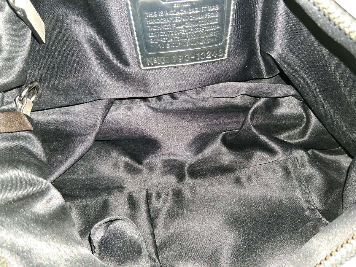 COACH MADISON LEATHER GRAY SPECTATOR BAG