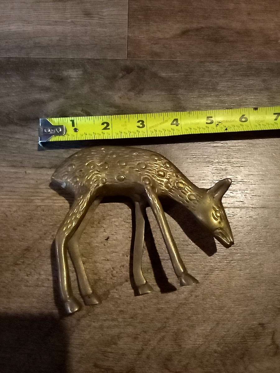 vintage brass deer