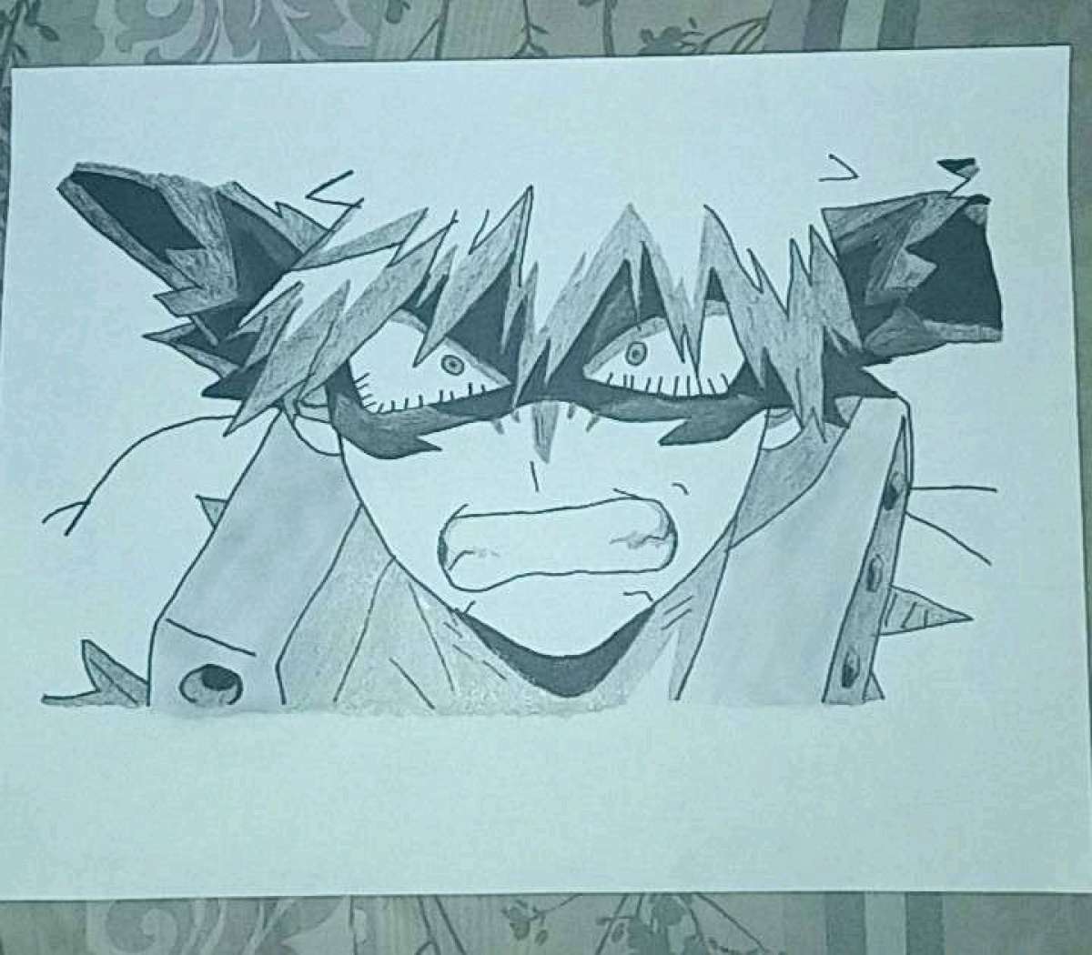 Bakugo pencil drawing