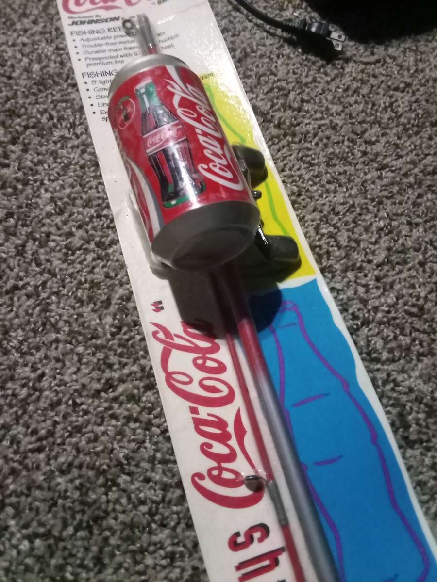 coca cola fishing pole still in package