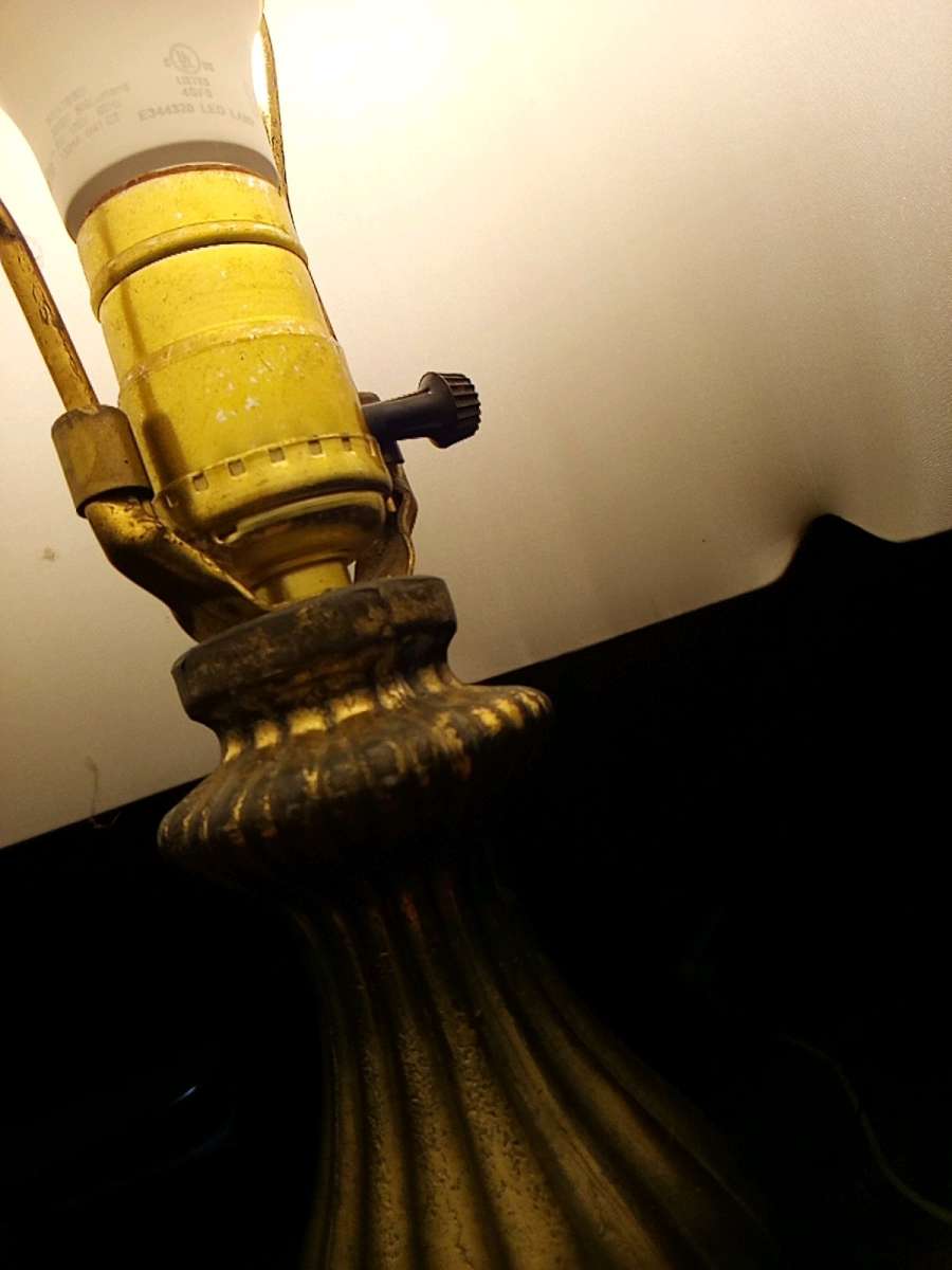 hand blown glass antique lamp