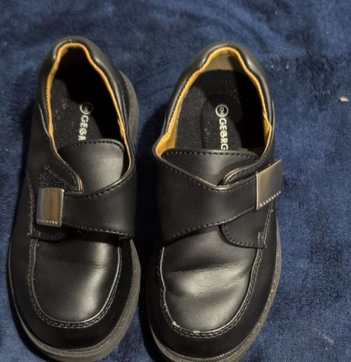 Boyss Black Leather Shoes size 9
