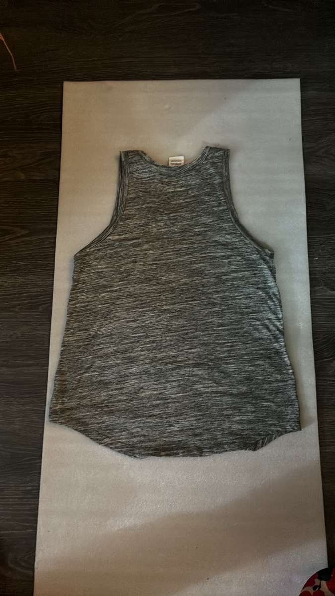 PINK Victorias Secret Bling Sequin Grey Tank Top Logo Womens