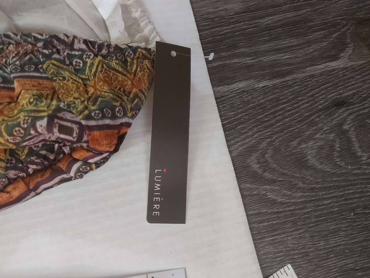 Lumiere Drop Waist Strapless Jumpsuit NWT Size S