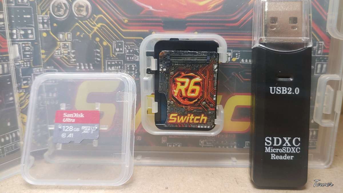 R6SWITCH gaming card with USB card reader and preloaded