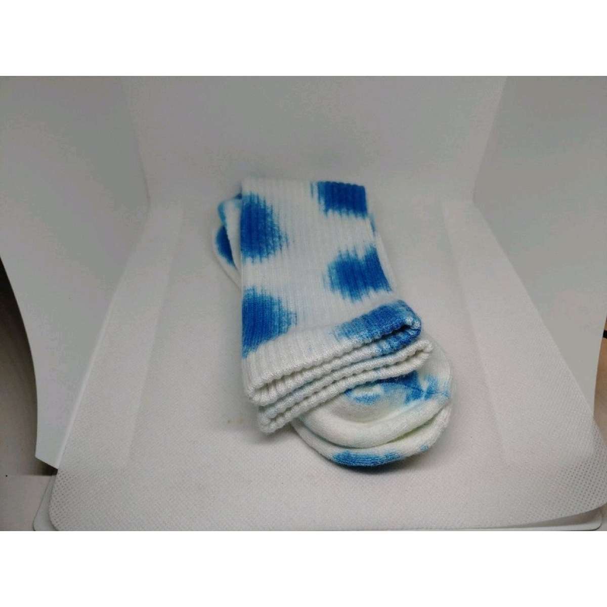 Carolina Blue Crew Tie Dye Socks 1 Pack Pairs Comfort Size M
