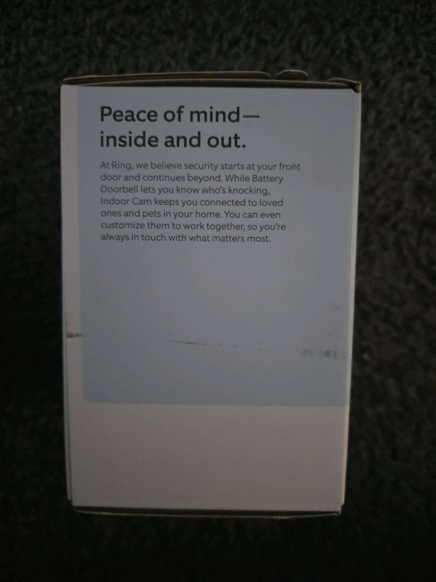 Ring Battery Doorbell And Indoor Cam open seal