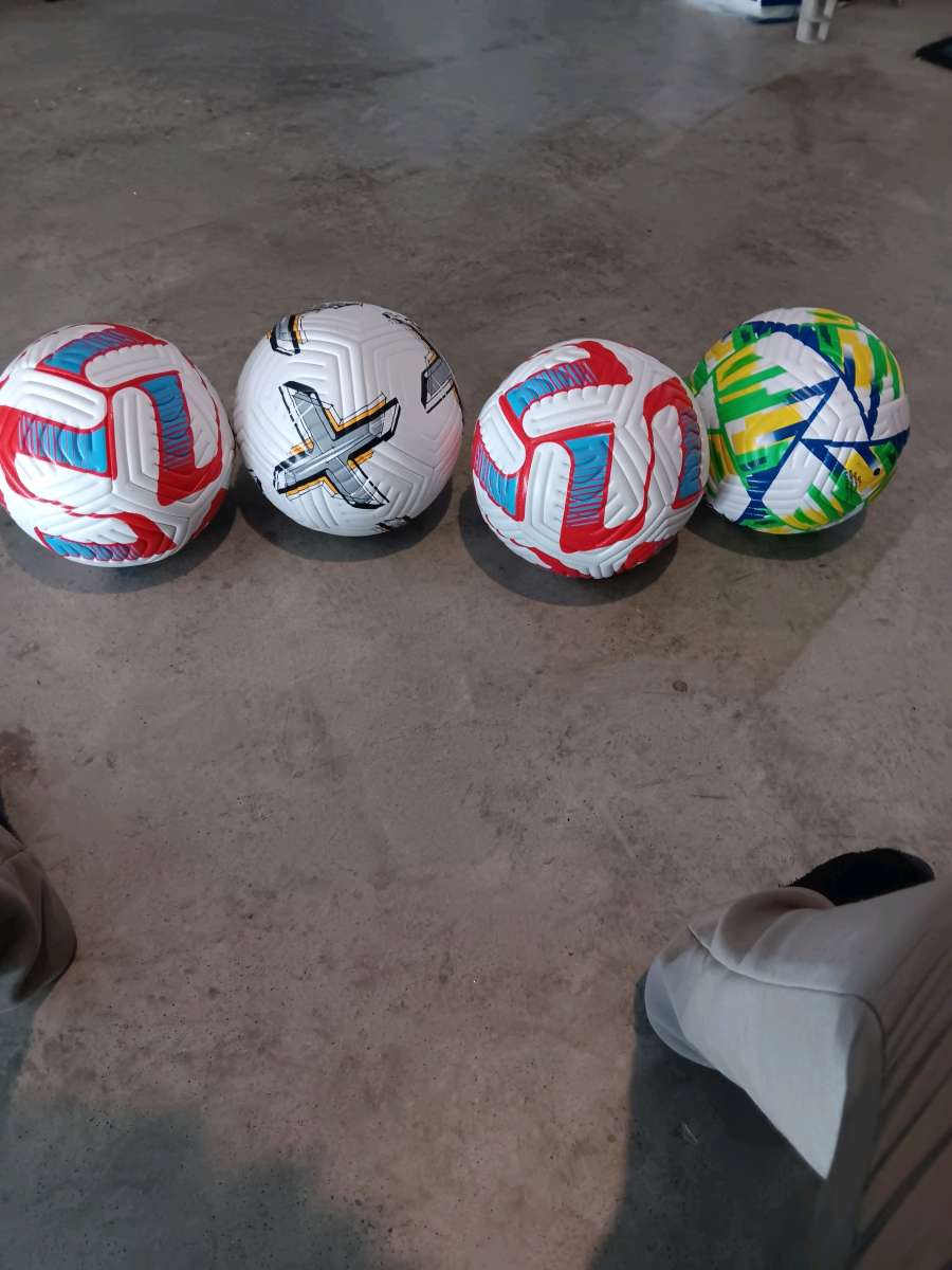 4 size 5 soccer balls