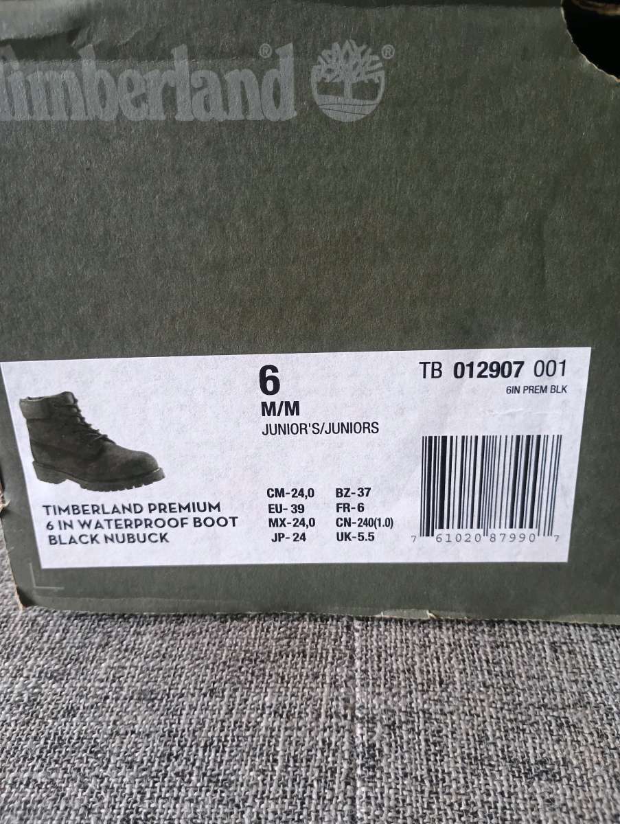Timberland Premium 6 Inch Waterproof Boots Color Black Nubuc