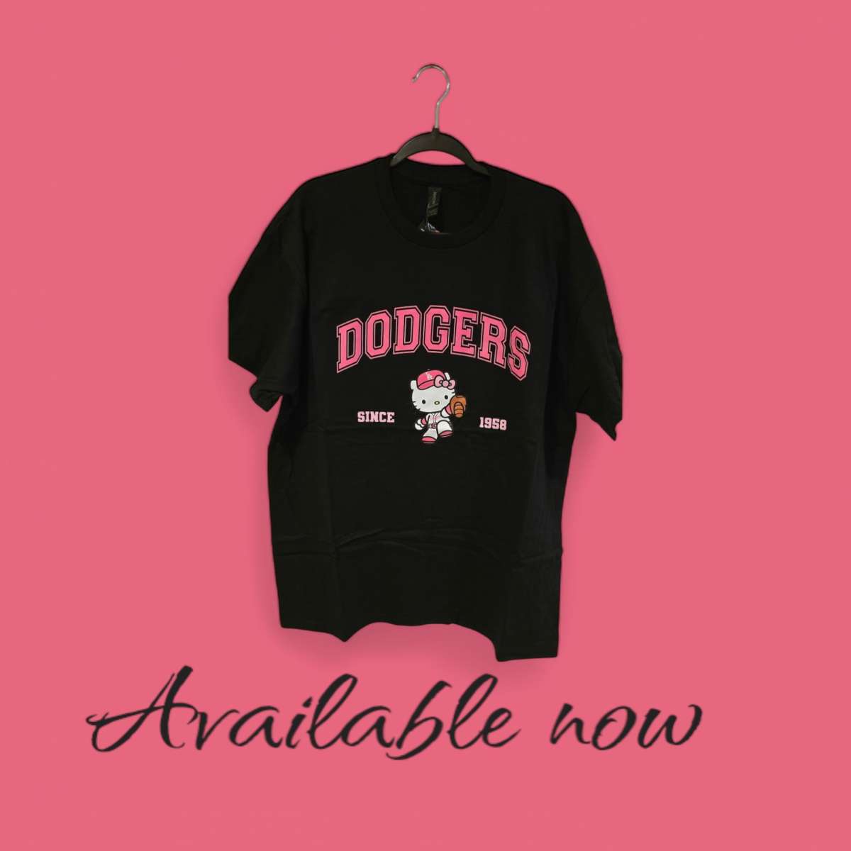 dodgers hello kitty t shirt large