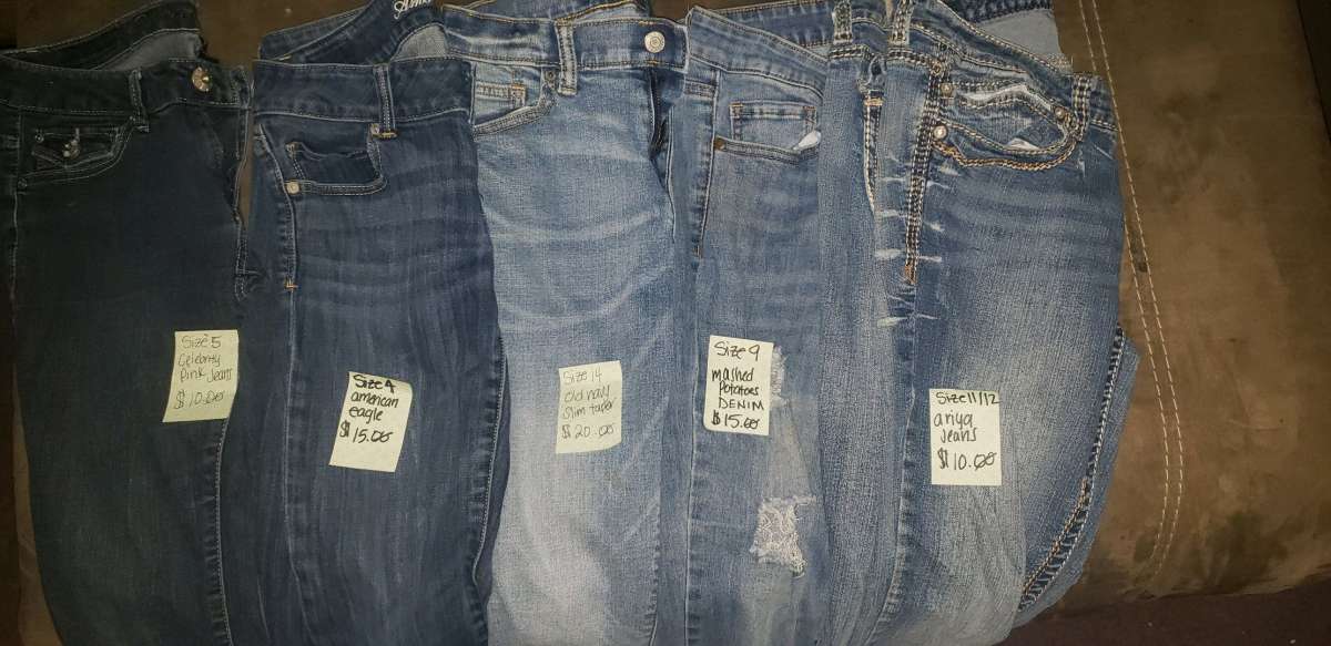 all types of jeans for sell