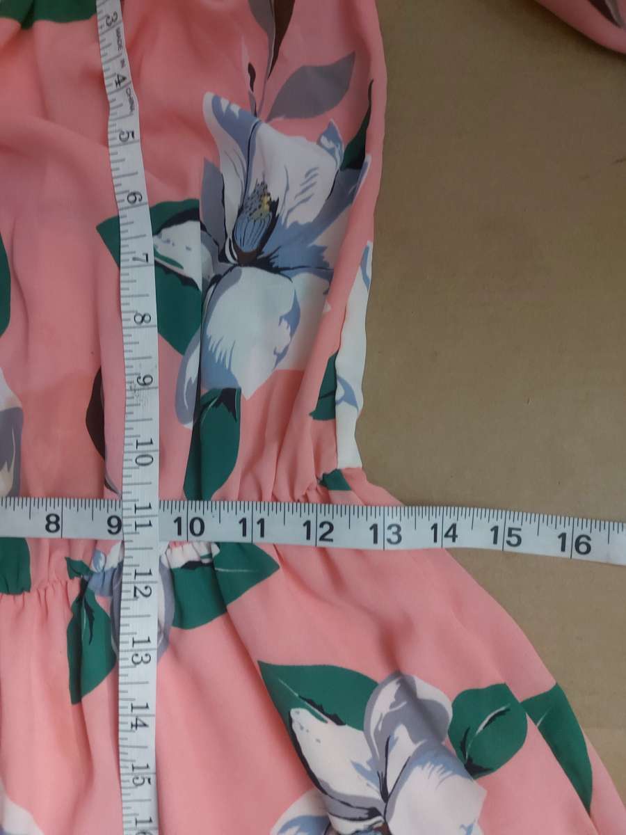 Sage Floral Romper Size S Oversized