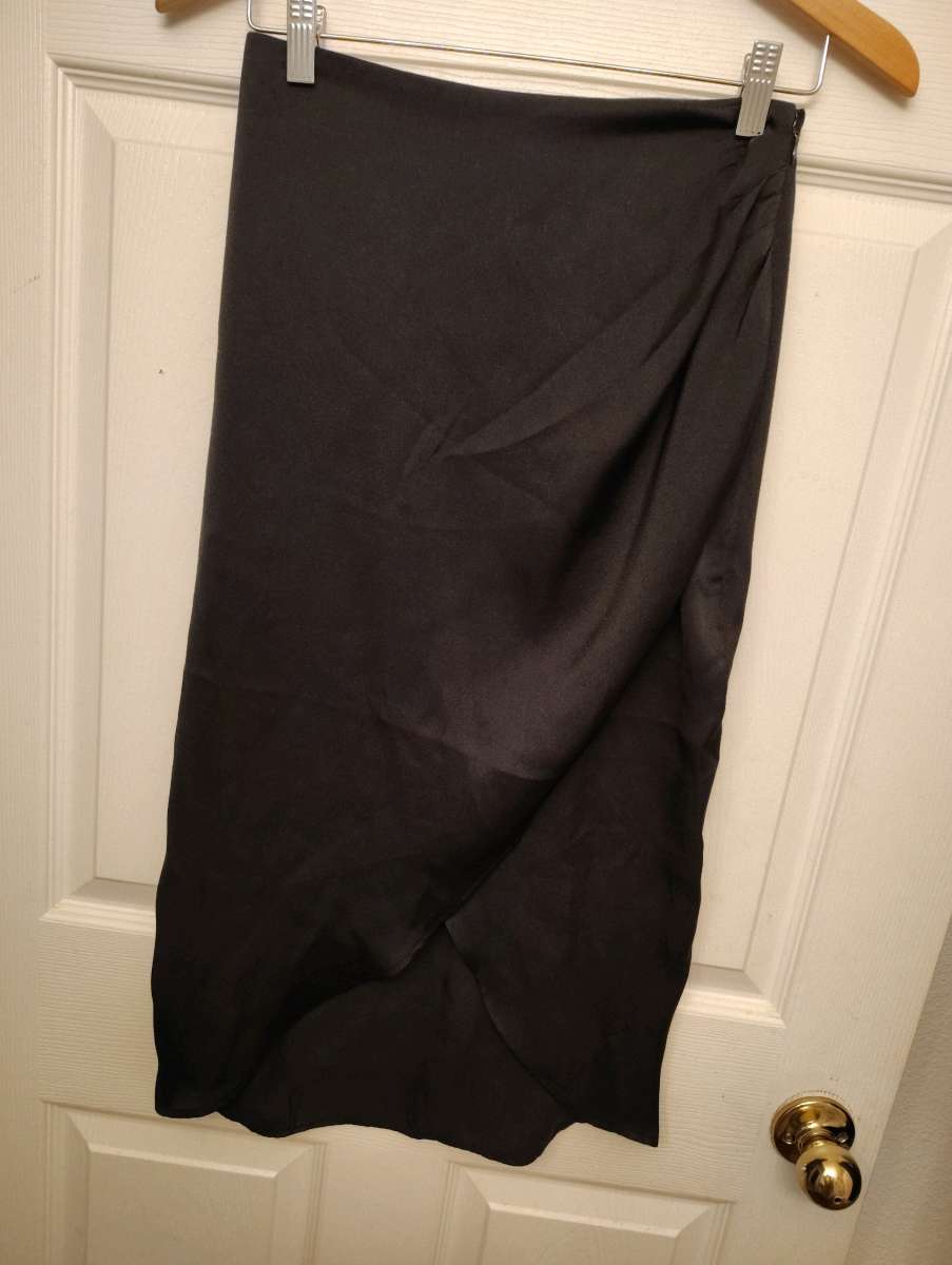 Express silk pencil skirt