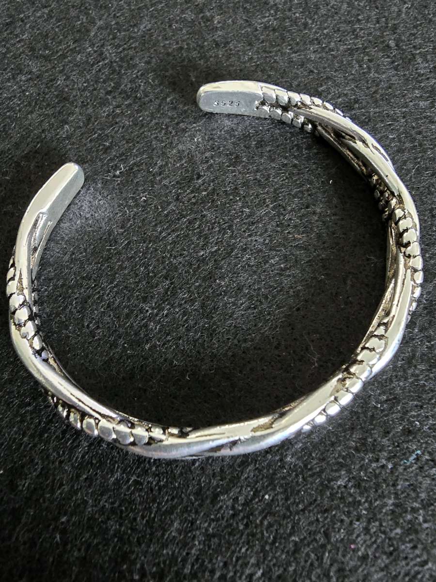 S925 Sterling Silver Twisted Woven Bracelet